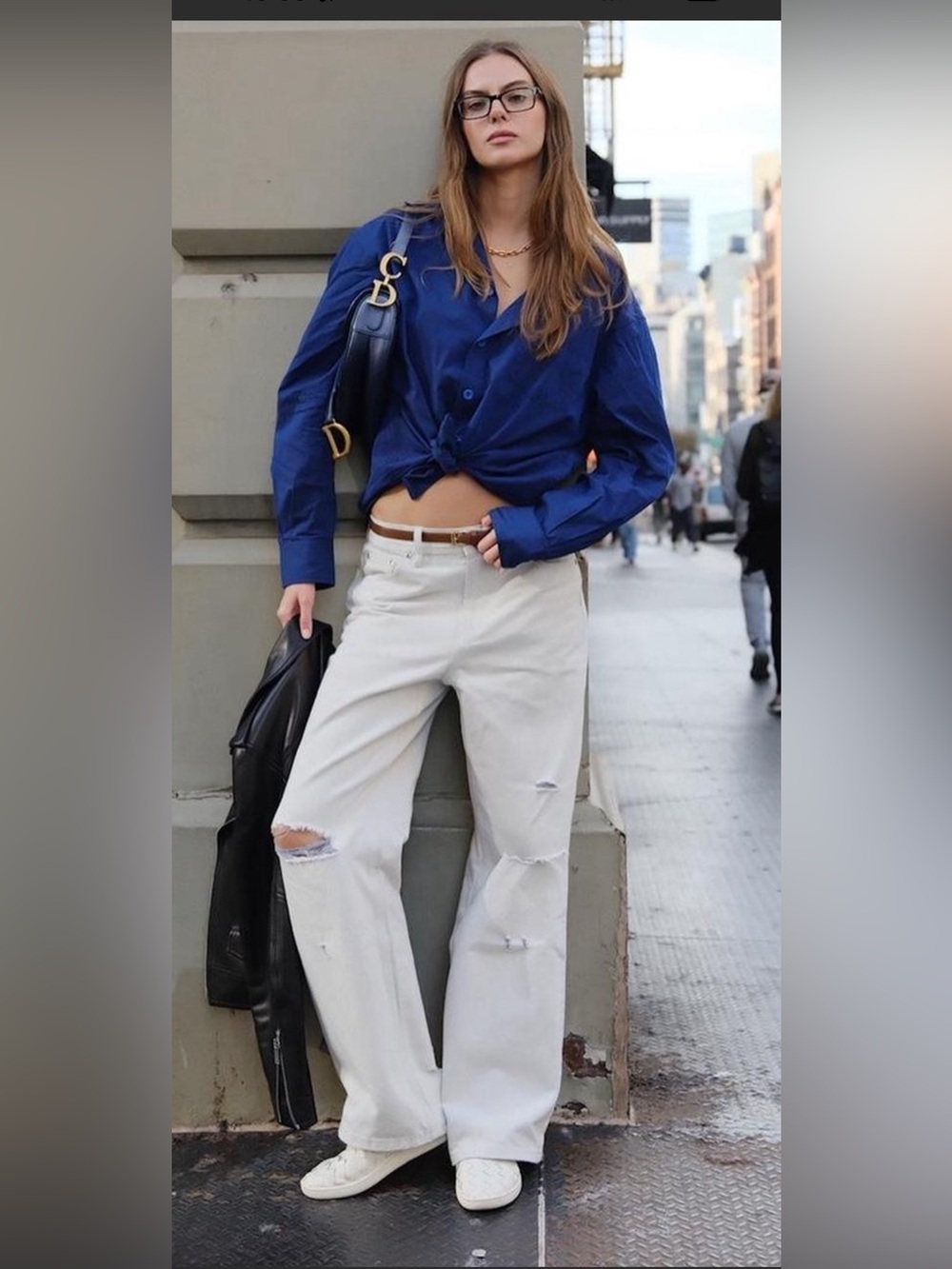 White Distressed Bootcut Men's Jeans